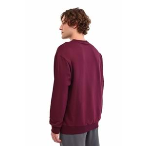 LUMBERJACK MB SN75 C NECK SW 5PR ERKEK SWEATSHİRT - BORDO - L