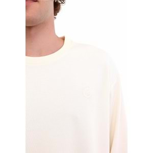 LUMBERJACK MB SN75 C NECK SW 5PR ERKEK SWEATSHİRT - EKRU - L
