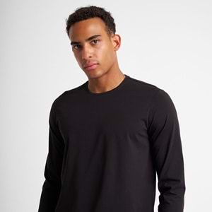 LESCON 25S-1236-25N ERKEK UZUN KOL TİŞÖRT - SİYAH - L