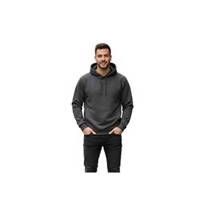 LUMBERJACK MB SN73 HOODIE 5PR ERKEK SWEATSHİRT KAPŞONLU - ANTRASİT - L
