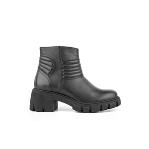 Muya Keiih 6 Nokta Anatomik Taban Topuk Dikeni Hakiki Deri Kadın Bot - Siyah - 40