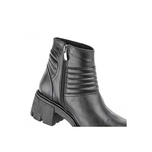 Muya Keiih 6 Nokta Anatomik Taban Topuk Dikeni Hakiki Deri Kadın Bot - Siyah - 40