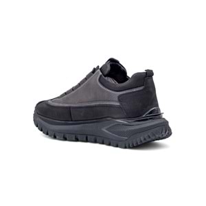 VOYAGER M434 HAKİKİ DERİ ERKEK SNEAKER AYAKKABI - SİYAH - 40