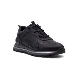 VOYAGER M533 ERKEK HAKİKİ DERİ SNEAKER AYAKKABI - SİYAH - 40