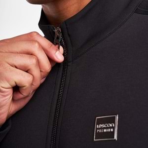 LESCON 25N-1141 ERKEK FERMUARLI SWEATSHİRT - SİYAH - L