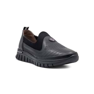 VOYAGER Z200 KADIN HAKİKİ DERİ SPOR MODEL GÜNLÜK AYAKKABI - SİYAH - 40