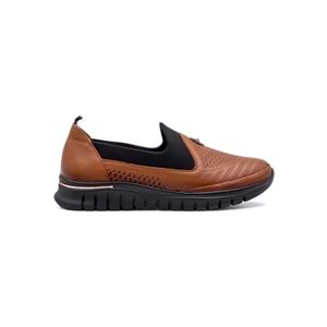 VOYAGER Z200 KADIN HAKİKİ DERİ SPOR MODEL GÜNLÜK AYAKKABI - TABA - 40