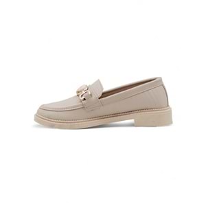 SU&NAZ TOKA DETAYLI KADIN LOAFER - KREM - 40