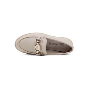 SU&NAZ TOKA DETAYLI KADIN LOAFER - KREM - 40
