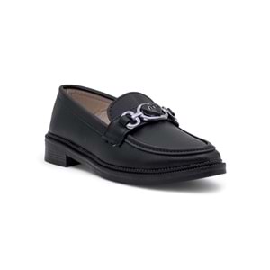 SU&NAZ TOKA DETAYLI KADIN LOAFER - SİYAH - 40