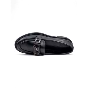 TRENDY 0705 TOKA DETAYLI KADIN LOAFER - SİYAH - 40