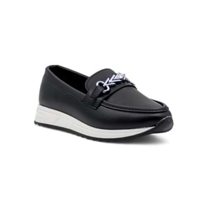 BARBOUR 0207 TOKA DETAYLI GÜNLÜK KADIN BABET - SİYAH - 40