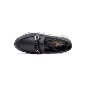BARBOUR 0204 TOKA DETAYLI GÜNLÜK KADIN BABET - SİYAH - 36