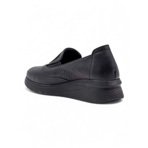 VOYAGER 9779 DESENLİ KADIN HAKİKİ DERİ COMFORT AYAKKABI - SİYAH - 40