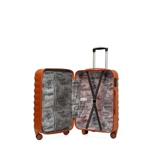 LUMBERJACK NEWYORK-B ABS 5PR BÜYÜK BOY VALİZ - KİREMİT - STD