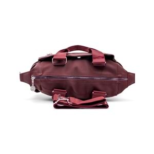 1030 Kadın Çok Bölmeli Günlük Seyahat El ve Omuz Çantası - BORDO