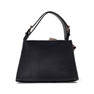 1050 Kadın Kurdele Detaylı El ve Omuz Çantası - SİYAH