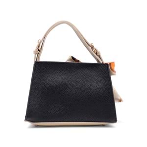 1050 Kadın Kurdele Detaylı El ve Omuz Çantası - SİYAH-VİZON