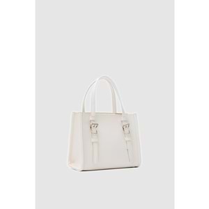 1060 Kadın Çapraz El ve Omuz Çantası - KREM