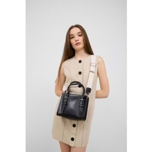 1060 Kadın Çapraz El ve Omuz Çantası - SİYAH