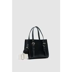 1060 Kadın Çapraz El ve Omuz Çantası - SİYAH