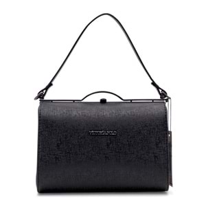 1090 Kadın Kutu El ve Omuz Çantası - SİYAH