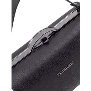 1090 Kadın Kutu El ve Omuz Çantası - SİYAH