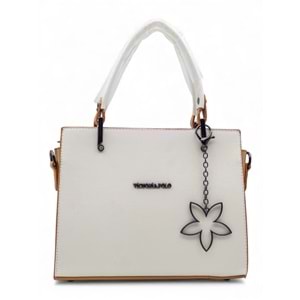 1100 Kadın Kutu El ve Omuz Çantası - BEYAZ