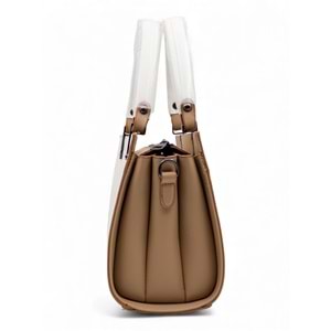 1100 Kadın Kutu El ve Omuz Çantası - BEYAZ