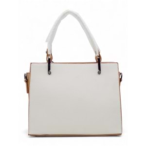 1100 Kadın Kutu El ve Omuz Çantası - BEYAZ