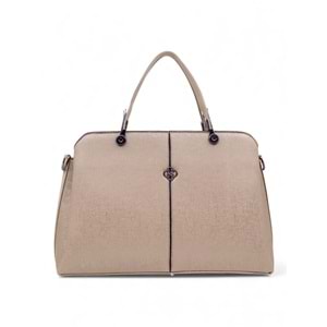 1110 Kadın 3 Bölmeli El ve Omuz Çantası - VİZON