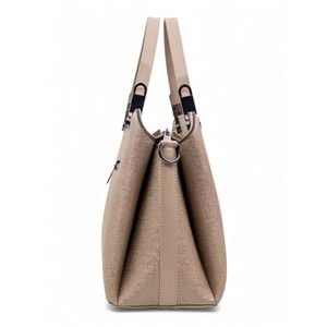 1110 Kadın 3 Bölmeli El ve Omuz Çantası - VİZON