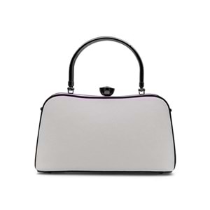 1120 Kadın Kutu El ve Omuz Çantası - BEYAZ