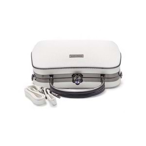 1120 Kadın Kutu El ve Omuz Çantası - BEYAZ