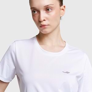 LESCON 26B-2003 KADIN KOŞU KISA KOL TİŞÖRT - BEYAZ - L