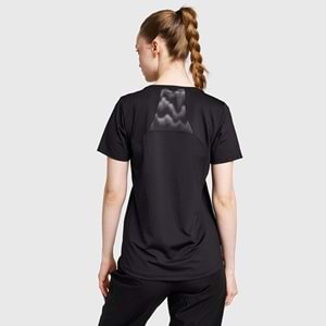 LESCON 26B-2003 KADIN KOŞU KISA KOL TİŞÖRT - SİYAH - L