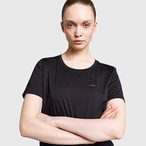 LESCON 26B-2003 KADIN KOŞU KISA KOL TİŞÖRT - SİYAH - L