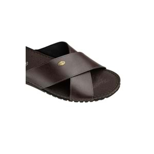 Muya Kejutan Anatomik Taban Dört Mevsim Erkek Terlik - Kahverengi - 40