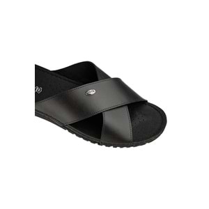 Muya Kejutan Anatomik Taban Dört Mevsim Erkek Terlik - Siyah - 40