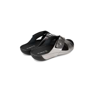 Muya Gwenu Anatomik Taban Dört Mevsim Kadın Terlik - Kurşun - 40