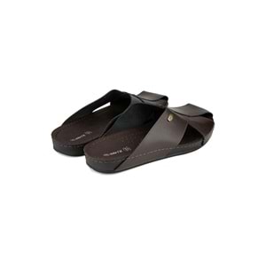 Muya İawn Anatomik Taban Dört Mevsim Erkek Terlik - Kahverengi - 40