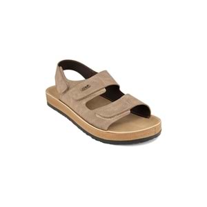 Muya Katad Anatomik Taban Erkek Sandalet - Vizon - 40