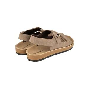 Muya Katad Anatomik Taban Erkek Sandalet - Vizon - 40