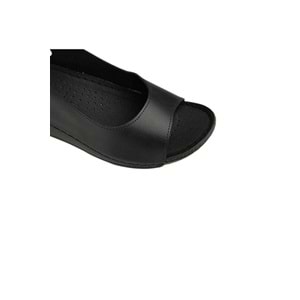 Muya İpsum Anatomik Taban Hakiki Deri Kadın Sandalet - Siyah - 40