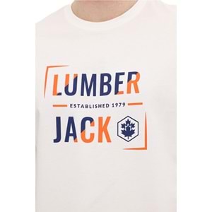 LUMBERJACK ML OKINA 11ID1-104 6FX ERKEK KISA KOL TİŞÖRT - BEYAZ - S