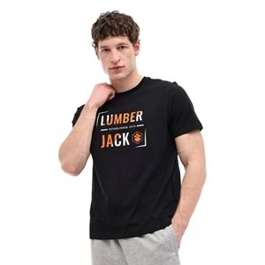 LUMBERJACK ML OKINA 11ID1-104 6FX ERKEK KISA KOL TİŞÖRT - SİYAH - L