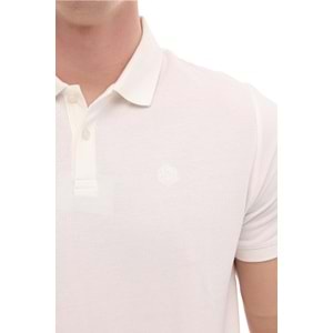 LUMBERJACK MB CT953 POLO T-SH 6FX ERKEK KISA KOL POLO TİŞÖRT - KIRIK BEYAZ - L