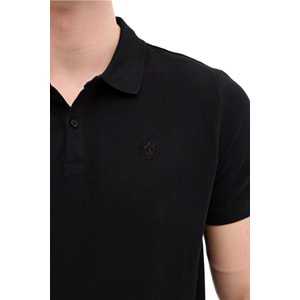 LUMBERJACK MB CT953 POLO T-SH 6FX ERKEK KISA KOL POLO TİŞÖRT - SİYAH - L