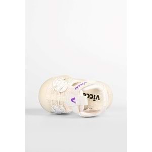 VİCCO MONROVİA IŞIKLI KIZ BEBEK SANDALET - BEYAZ - 24