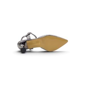 HBZ 0615 SİMLİ KADIN STİLETTO - PLATİN - 40